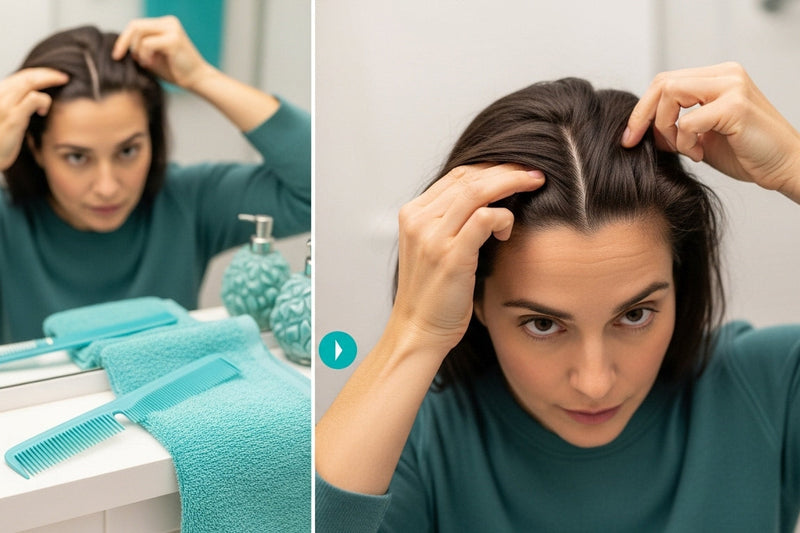 examen cuir chevelu étape