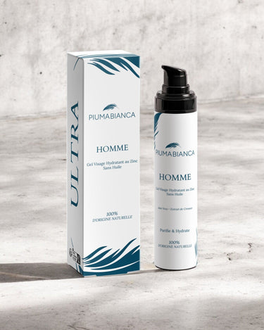 Gel Visage Hydratant au Zinc – Sans Huile - Piuma Bianca - Gel Visage Hydratant au Zinc – Sans Huile - 