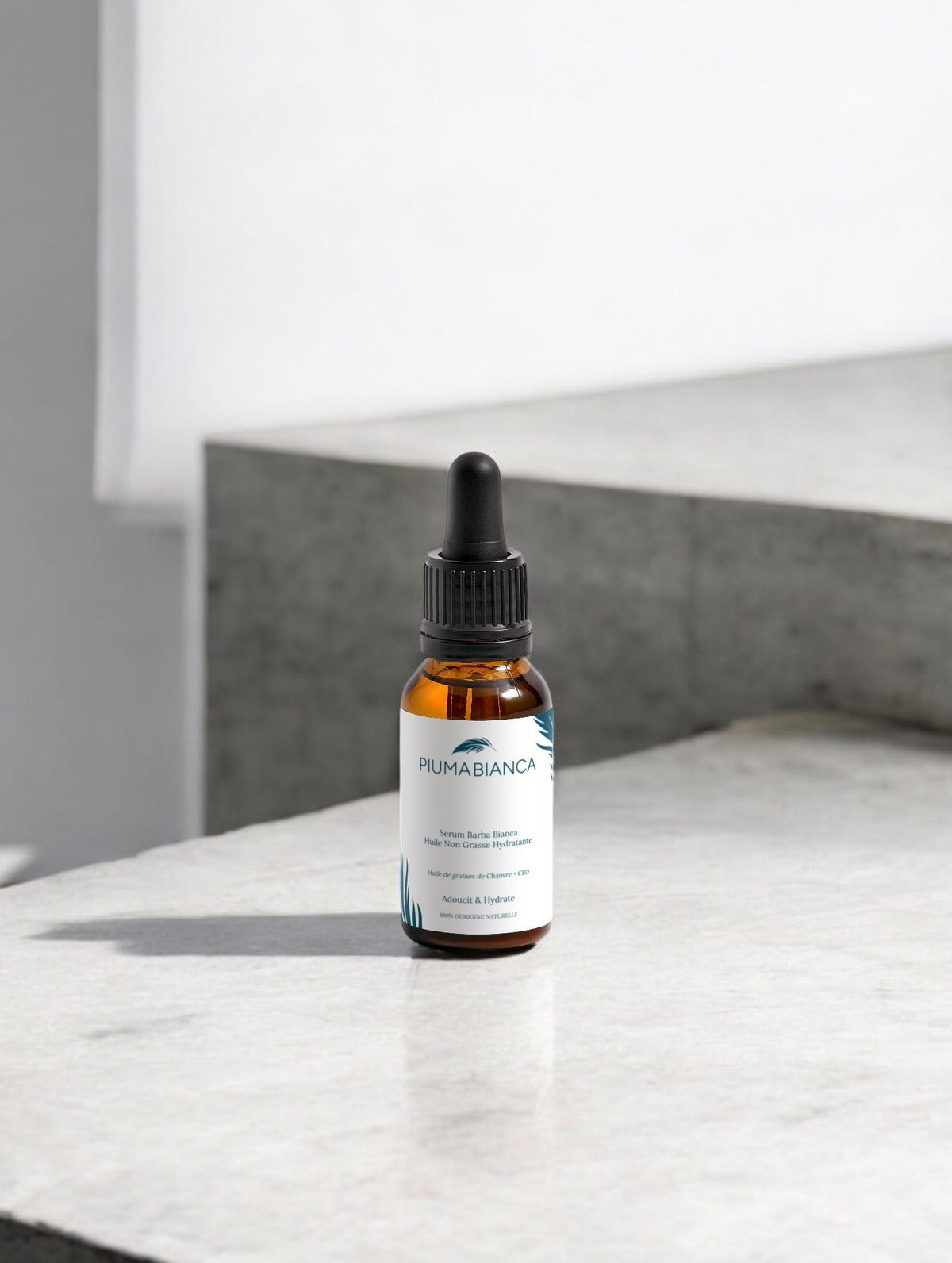 Serum Barba Bianca - Huile Non Grasse Hydratante pour Barbe - Piuma Bianca